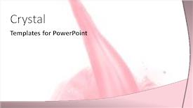  Presentation with milk splash - PPT theme having strawberry milk splash isolated on white background background and a white colored foreground