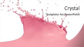  Presentation with milk splash - Audience pleasing slide deck consisting of strawberry milk splash isolated on white background backdrop and a white colored foreground