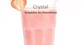  Presentation with milkshake - Cool new slide deck with strawberry milkshake backdrop and a pink colored foreground
