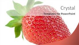  Presentation with strawberry - Theme having strawberry-on-a-white-background background and a white colored foreground