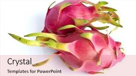  Presentation with pitaya - Beautiful presentation theme featuring strawberry pear nanettikafruit or thanh backdrop and a  colored foreground