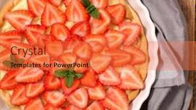  Presentation with strawberry - Slide deck featuring strawberry-pie background and a red colored foreground