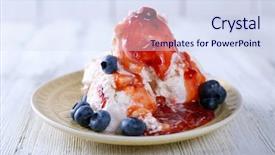  Presentation with vanilla ice cream fresh - Beautiful theme featuring strawberry raspberry sorbet - delicious ice cream with fresh backdrop and a sky blue colored foreground