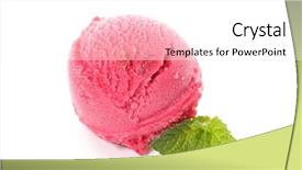  Presentation with pastrie ice cream - Cool new presentation theme with strawberry raspberry sorbet - ice cream backdrop and a white colored foreground