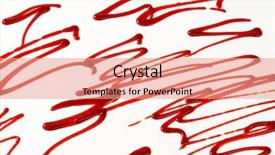  Presentation with sauce - Slide deck having strawberry sauce drizzles on white background and a coral colored foreground