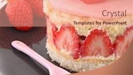  Presentation with strawberry - Colorful slide deck enhanced with strawberry-shortcake backdrop and a coral colored foreground