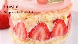  Presentation with strawberry - PPT layouts with strawberry shortcake background and a lemonade colored foreground