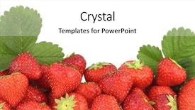  Presentation with strawberries - Slides with strawberry smoothie - banner of fresh ripe strawberries background and a  colored foreground