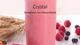  Presentation with smoothie - Beautiful PPT layouts featuring strawberry smoothie backdrop and a lemonade colored foreground