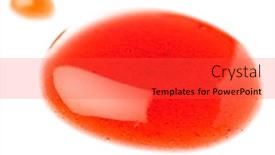  Presentation with syrup - Audience pleasing slide deck consisting of strawberry syrup isolated on a white background backdrop and a red colored foreground