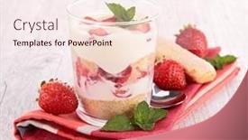  Presentation with tiramisu - Audience pleasing slides consisting of strawberry-tiramisu backdrop and a lemonade colored foreground