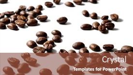  Presentation with artificial intelligence white - Slides enhanced with strayed-coffeebeans-on-white-background background and a tawny brown colored foreground