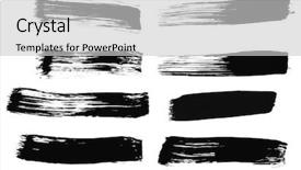  Presentation with brush - Amazing theme having streaks - brush strokes on white backdrop and a  colored foreground