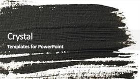  Presentation with brush stroke - Slides enhanced with streaks - high magnification brush stroke texture background and a dark gray colored foreground