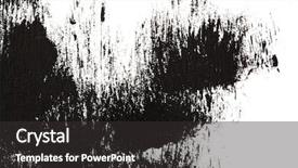  Presentation with stroke - PPT theme featuring streaks - high magnification brush stroke texture background and a dark gray colored foreground