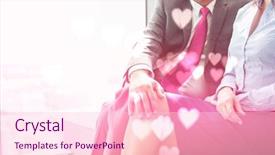  Presentation with farewell party for colleague - Presentation theme with streaks - midsection of businessman flirting background and a lemonade colored foreground