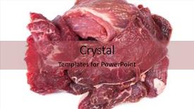 Presentation with raw meat beef veal shank - Theme having streaks - pieces of raw beef meat background and a red colored foreground