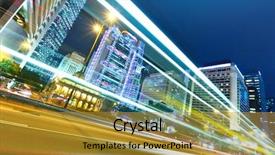  Presentation with rush hour - Slide deck featuring streaks - rush hour traffic at night background and a gold colored foreground