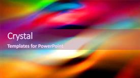  Presentation with orange green white - Presentation theme featuring streaks of blue green orange background and a violet colored foreground