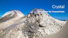  Presentation with volcano eruption - Slide deck featuring  background and a  colored foreground