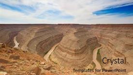  Presentation with san juan puerto rico - Presentation design featuring stream desert - goosenecks state park background and a coral colored foreground