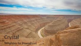  Presentation with park - Cool new theme with stream desert - goosenecks state park backdrop and a coral colored foreground