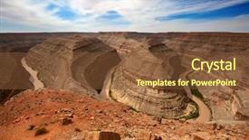  Presentation with park - Cool new presentation with stream desert - goosenecks state park backdrop and a tawny brown colored foreground