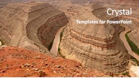  Presentation with san juan puerto rico - Audience pleasing slide set consisting of stream desert - goosenecks state park backdrop and a coral colored foreground