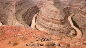  Presentation with stream - Cool new PPT theme with stream desert - goosenecks state park backdrop and a coral colored foreground