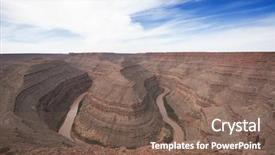  Presentation with san juan puerto rico - Cool new PPT theme with stream desert - goosenecks state park backdrop and a violet colored foreground