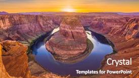  Presentation with arizona horseshoe bend colorado river - Cool new theme with stream desert - horseshoe bend on the colorado backdrop and a tawny brown colored foreground