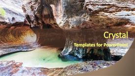  Presentation with panorama from bryce canyon national - Presentation theme consisting of stream desert - narrows in slot canyon zion background and a tawny brown colored foreground