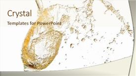  Presentation with splash - PPT theme enhanced with stream desert - yellow wine splash isolated background and a cream colored foreground