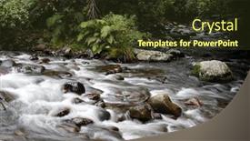  Presentation with forest stream - Presentation enhanced with stream-flowing-in-lush-new background and a tawny brown colored foreground