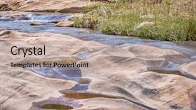  Presentation with stream - Audience pleasing PPT layouts consisting of stream flowing over sandstone formation backdrop and a  colored foreground