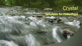  Presentation with stream - Colorful presentation theme enhanced with stream in bulgaria backdrop and a tawny brown colored foreground