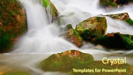  Presentation with macedonia - Cool new presentation theme with stream in national park mavrovo macedonia backdrop and a tawny brown colored foreground