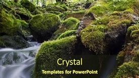  Presentation with forest stream - PPT theme consisting of rain water is streaming - stream in the forest background and a wine colored foreground