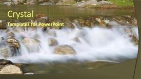  Presentation with stream - Presentation theme having stream-in-the-pyrenees-lescun background and a tawny brown colored foreground