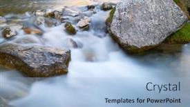  Presentation with stream - Slides featuring stream-in-the-pyrenees-lescun background and a light blue colored foreground