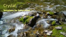  Presentation with stream - Beautiful slides featuring stream-in-the-pyrenees-lescun backdrop and a tawny brown colored foreground