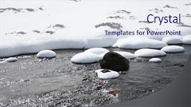  Presentation with scottish highlands - PPT layouts featuring stream in winter cairngorms scottish background and a  colored foreground