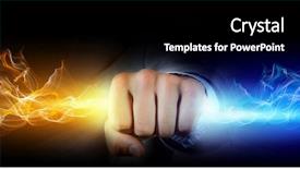  Presentation with power media - Slides featuring power net - man catch stream of light background and a black colored foreground