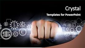  Presentation with string light - Colorful slide deck enhanced with man catch stream of light backdrop and a black colored foreground