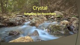  Presentation with galilee - Audience pleasing presentation theme consisting of stream with rocks in motin blur at kziv river in the galilee northen israel backdrop and a tawny brown colored foreground