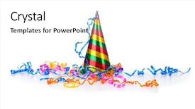  Presentation with streamer - Amazing presentation having streamer - party items on the white backdrop and a white colored foreground