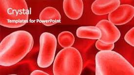  Presentation with blood cell - Amazing presentation design having streaming blood backdrop and a crimson colored foreground