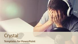  Presentation with video game 3d play games - PPT theme consisting of streaming playthrough or walkthrough video background and a cream colored foreground