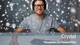  Presentation with video game 3d play games - Slides enhanced with streaming playthrough or walkthrough video background and a  colored foreground