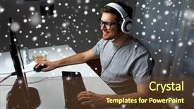  Presentation with video game 3d play games - Audience pleasing slide deck consisting of streaming playthrough or walkthrough video backdrop and a  colored foreground